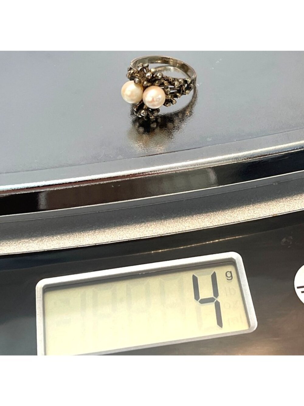 Sterling Pearl Nest Ring MCM Joseph Esposito ESPO Gold Vermeil Size 6.5 Vintage - Picture 10 of 14
